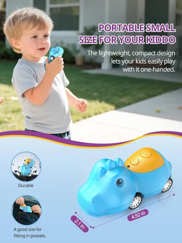 Miniatura 6 de Inspireyes Walkie Talkies para niños, paquete de 2 juguetes de dinosaurio para niños y niñas de 3 a 5 7 años, tiempo de juego de 48 horas, diversión