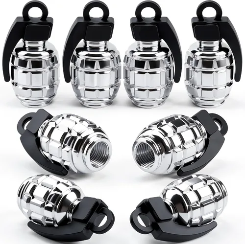 Miniatura 16 de 6 tapas de válvula de neumático, cubiertas universales de válvula de neumático de aleación de aluminio para automóviles, camiones, SUV, Rojo