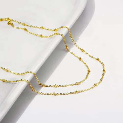 Miniatura 31 de Collares en capas para mujer, chapados en plata, delicada cuerda torcida de serpiente, delicado collar en capas, gargantilla de diferentes