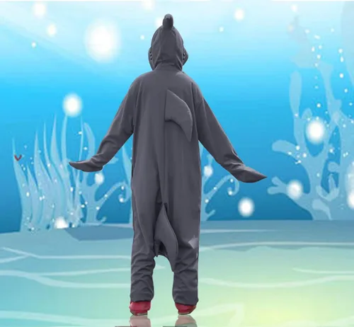 Miniatura 6 de WOTOGOLD pijamas disfraz en forma de tiburón para adulto, ideal para Cosplay