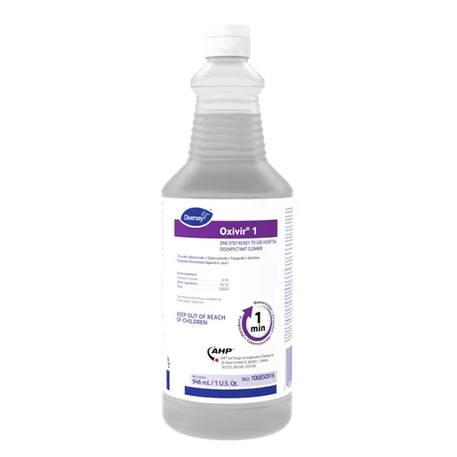 Oxivir Diversey 1 100850916 One Step Hospital Strength - Limpiador desinfectante líquido, peróxido de hidrógeno acelerado, listo para usar, 32 onzas