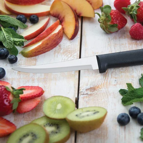 Miniatura 5 de Rada Cutlery Essential Oak Block Set (G258), juego de cuchillos de bloque de 8 piezas, cuchillas de acero inoxidable, mango negro