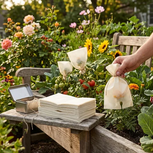 Bolsas de pergamino de polinización de jardín, paquete de 100, mangas protectoras de aislamiento de 7.1 x 4.3 in para cría de plantas y flores,