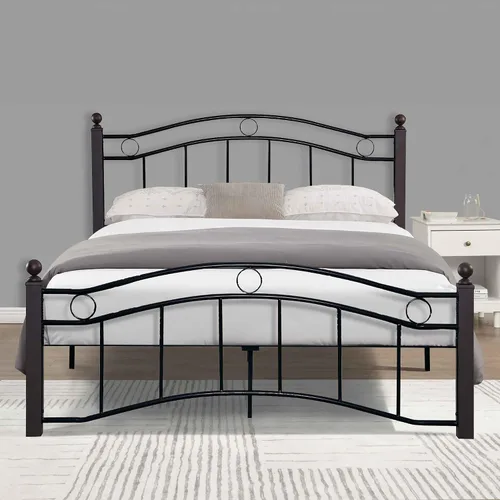 Miniatura 7 de Base de cama moderna con cabecero y estribo, plataforma resistente con almacenamiento debajo de la cama, base de colchón, sin ruido, soporte