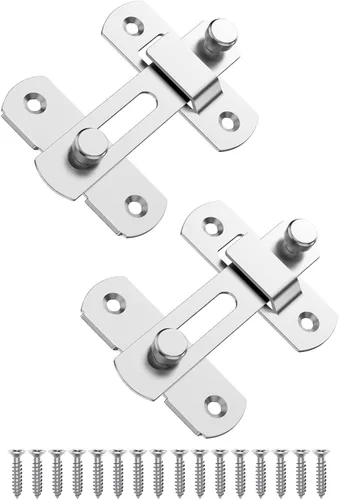 Miniatura 12 de Cerradura de puerta corrediza de granero, pestillos de seguridad de acero inoxidable y cerrojos de perno de puerta para gabinete de vino, baño, Negro