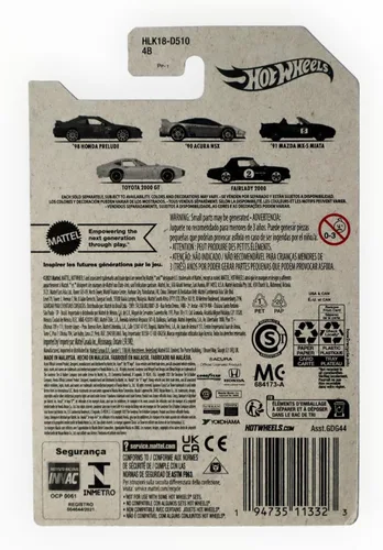 Miniatura 2 de Mattel Hot Wheels '90 Acura NSX, Plata 2/5