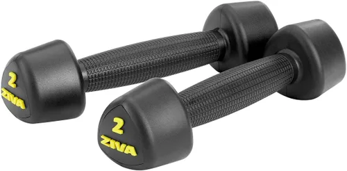 ZIVA RPU Tribell - Par de mancuernas – Pesas de mano con revestimiento de uretano premium con agarre ergonómico texturizado y núcleo de acero –