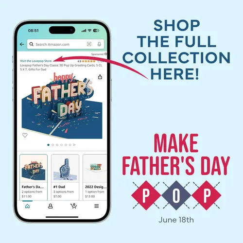 Miniatura 7 de Lovepop Tarjeta emergente con diseño de «Best Pop» para el día del padre, tarjeta de felicitación 3D hecha a mano para papá, tarjeta de amor del día