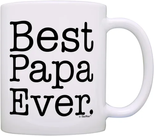 ThisWear Taza de café de cerámica con asa para el Día del Padre, regalo de cumpleaños, 11 oz