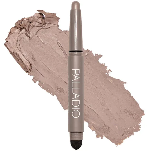 Palladio Sombra de ojos en barra impermeable con esponja mezcladora, aplicación duradera y sin esfuerzo, fórmula sin manchas y a prueba de arrugas,