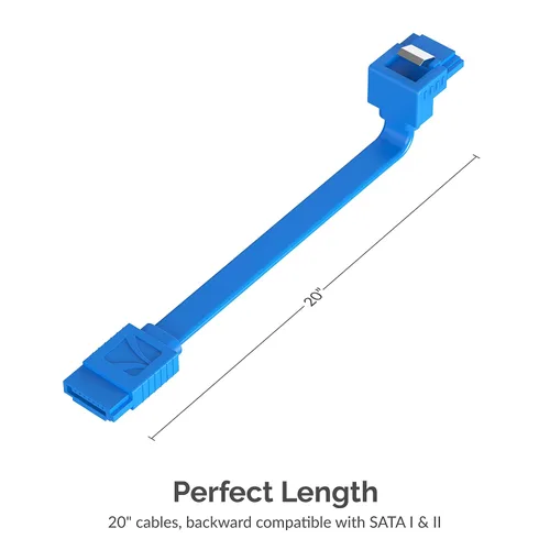 Miniatura 3 de SABRENT Cable de datos SATA III (6 Gbit/s) en ángulo recto con pestillo de bloqueo para unidades HDD/SSD/CD y DVD