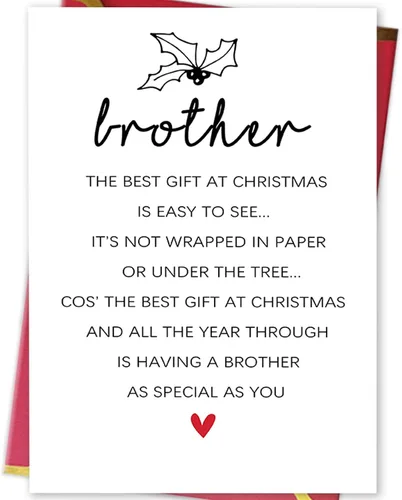 Divertidos regalos de Navidad para hermano, divertida tarjeta de Navidad para cuñado, regalos de Navidad para hermano de hermana, madre, padre,