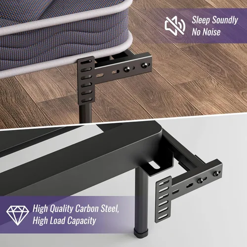 Miniatura 3 de Soportes ajustables para cabecero – Soportes de montaje en pared de metal para cabecero con kit de extensión de estribo para cama individual