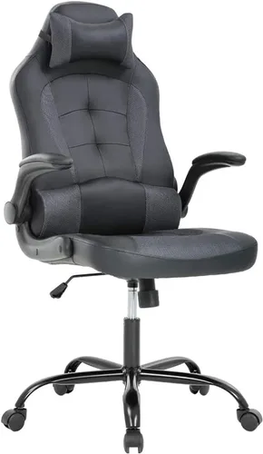 Miniatura 8 de Silla de juegos grande y alta, silla ergonómica de escritorio para computadora, cómoda silla de oficina ajustable de altura ajustable con soporte