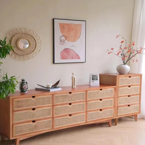 Miniatura 5 de Rollo de cinta de caña de ratán de 36 cm de ancho x 1 m de largo, material natural de ratán para encuadernación de gabinetes, sillas, muebles
