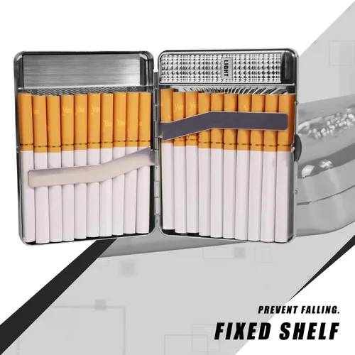 Miniatura 6 de 20 piezas de soporte de metal para cigarrillos con encendedor de arco de águila 3D - recargable eléctrico a prueba de viento USB sin llama (plata)