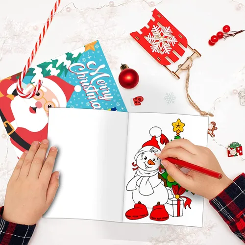 Miniatura 4 de CCINEE 36 piezas de libros de colorear de Navidad, mini folletos de 12.7 cm x 17.8 cm, manualidades, regalos de fiesta, presentes divertidos