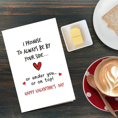 Miniatura 6 de Qiliji Tarjeta traviesa del día de San Valentín para él y ella, divertida tarjeta del día de San Valentín para marido, novio, esposa, novia, tarjeta