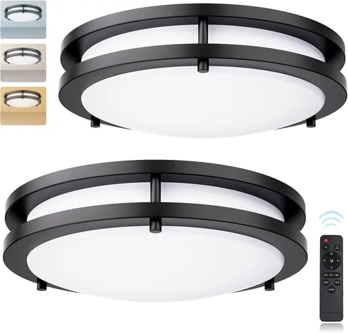 Miniatura 12 de Kalium - Lámpara de techo LED con control remoto de 10 pulgadas, lámpara de techo empotrada, 18W 3000K-6000K temperatura de color ajustable