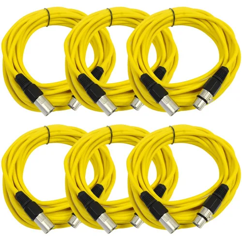 Miniatura 19 de Seismic Audio SAXLX-2Brown-Paquete de 6 cables de conexión XLR de 2 pies marrones - Cables de micrófono - Cables XLR macho a hembra - 2 pies