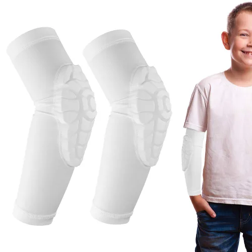AceList Rodilleras/Guantes de compresión para niños/jóvenes de 5-15 años, protectores de rodilla y codo de nido de abeja para deportes, equipo de