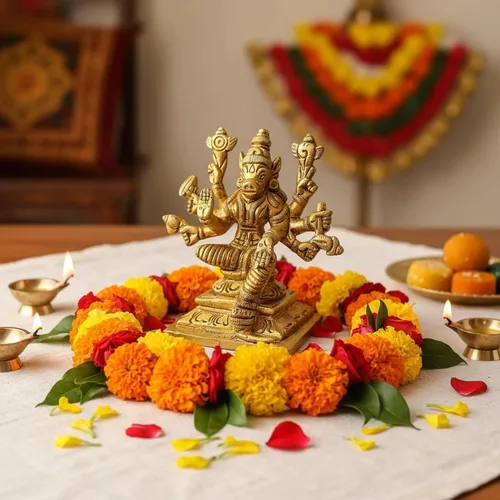 Miniatura 2 de LOVENSPIRE Estatua de la diosa Varahi Devi Amman de latón macizo para Pooja (3 pulgadas) – Ídolo de la deidad espiritual india para decoración