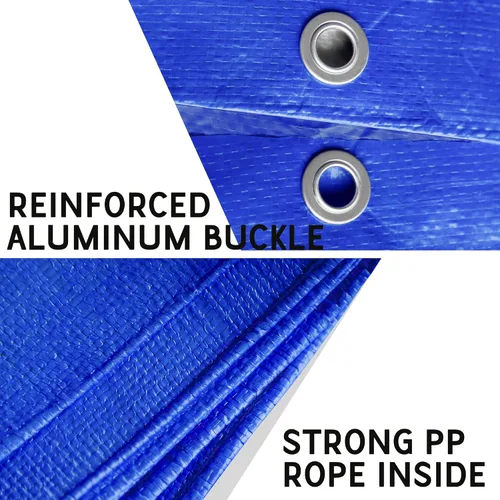 Miniatura 3 de STARPYNG - Lona azul de 7 mm 6x8 pies - Lona impermeable multifuncional azul - Lona impermeable de polietileno resistente a los rayos UV, a prueba