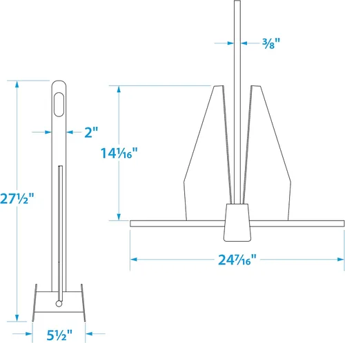 Miniatura 8 de Seachoice - Anclaje de lujo con vástago de anillo deslizante, acero galvanizado en caliente, varios tamaños