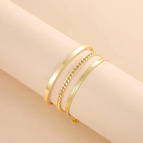 Miniatura 8 de Moodear Pulsera de oro para mujer, juego de pulseras de oro real de 14 quilates para mujer, pulsera de cadena de serpiente delicada, pulsera