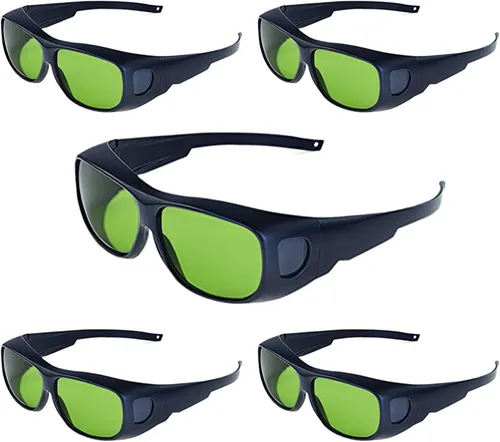 Miniatura 7 de Gafas de soldadura, lente de soldadura de seguridad envolvente, arañazos, protección UV, gafas protectoras de depilación láser No. 8 Verde oscuro