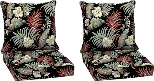 Miniatura 91 de Arden Outdoor Deep Seat Cushion Set, 24 x 24 pulgadas, Cojín para patio resistente al clima, a la lluvia y a la decoloración para silla, sofá y sofá