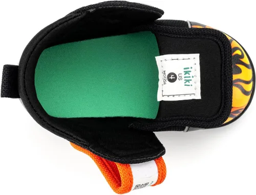 Miniatura 4 de ikiki Zapatillas deportivas para niños pequeños y niños pequeños. Tenis de ajuste espacioso. Nota no chirriantes, puntera y talón de cuero vegano
