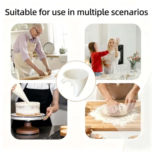 Miniatura 7 de Embudo de harina para mezclador KitchenAid de 5 cuartos de galón, accesorio antisalpicaduras para batidora de pie con cabezal inclinable de 4.5 y 5