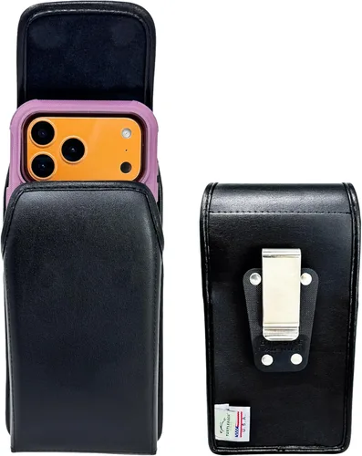 Miniatura 11 de Turtleback Clip para cinturón para iPhone 17 ProMax o 17 Plus - Grande - Se adapta con fundas de estilo voluminoso Defender - Nylon negro de alta
