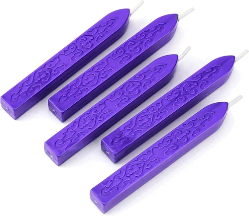 Miniatura 9 de Varillas de Cera para Sellar, Yoption 10 Piezas Varillas de Cera Multicolor con Mechas para Invitación de Boda Sobres de Regalo Tarjetas de Navidad