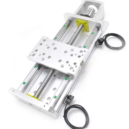 Miniatura 7 de CNC Accionador lineal de etapas con tornillo de bolas 1605 + HG15 Carga de guía de riel lineal, de 250 Kg. / 551.2 libras, C7 con soporte de motor