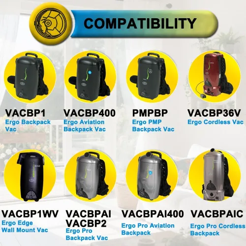 Miniatura 2 de Paquete de 15 reemplazos para bolsas de vacío Atrix, compatibles con mochila Atrix Ergo de 8 cuartos de galón, modelos de vacío # VACBP1 VACBP36V