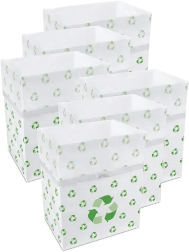 Miniatura 12 de Clean Cubes Botes de basura emergentes desechables de 13 galones (paquete de 6) con bolsas ajustadas – Contenedores plegables de basura y reciclaje