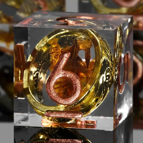 Miniatura 23 de FONVGOGO Dados Ojo de Dragón para Mazmorras y Dragones, Juego de Dados de Resina de Borde Afilado con Núcleo Líquido D&D Dados Poliédricos del Ojo
