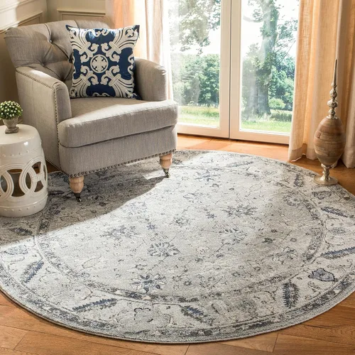 Miniatura 8 de SAFAVIEH Colección Charleston Alfombra de Acento - 2 pies x 5 pies, Gris & Gris Oscuro, Diseño Oriental con Efecto Desgastado, No Desprende Pelusa