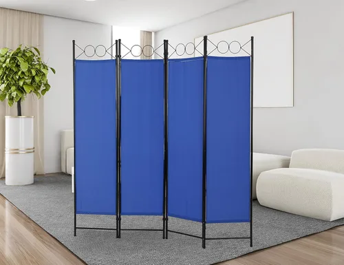 Miniatura 10 de Divisor de habitación, 4 paneles, separadores de habitación de 6 pies, pantallas plegables de privacidad, divisores de habitación independientes