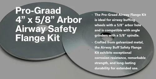 Miniatura 4 de Kit de brida de vía aérea de 4 pulgadas, kit de brida de seguridad para vías respiratorias de 4 x 5/8 pulgadas, compatible con amoladora angular