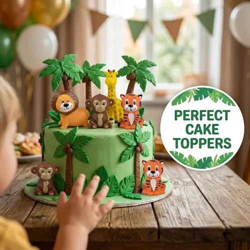 Miniatura 5 de ArtCreativity Juguetes de vinilo de animales del zoológico (paquete de 12) – Juguetes exprimibles surtidos figuras de animales de safari – Recuerdos