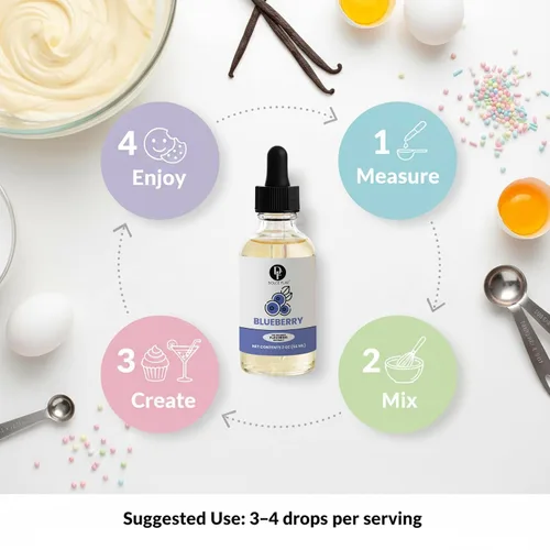 Miniatura 8 de Dolce Flav Extracto de Arándano – 2 Onzas Kosher Soluble en Aceite, Sin Azúcar, Saborizante Concentrado de Arándanos Maduros para Repostería