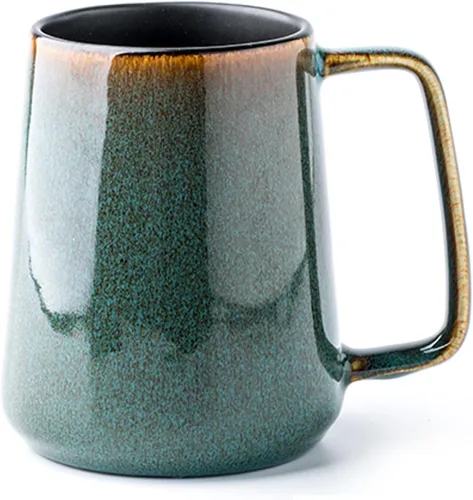 Tazas de cerámica grandes para café, 24 onzas, diseño de asa extra grande, taza extra grande para té y café para oficina y hogar, apta para 24 oz