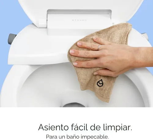 Miniatura 8 de TUSHY Wave Asiento de inodoro de bidé no eléctrico Diseño alargado elegante, liberación rápida para fácil limpieza Lavado frontal y trasero