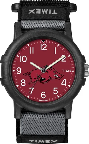 Miniatura 19 de Timex Reloj unisex Collegiate Recruit de 1.496 in - Tennessee Volunteers con correa de tela negra Texas Tech Red Raiders
