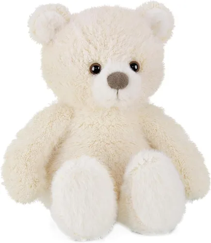 Bearington Tucker - Oso de peluche de color blanco hueso, peluche suave de 11 pulgadas con piel desaliñada y cuerpo pesado, adorable juguete de