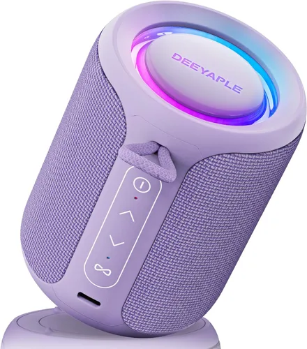 Miniatura 9 de Altavoz Bluetooth inalámbrico, IP67 impermeable y a prueba de polvo altavoz portátil con luces, sonido estéreo fuerte de 15 W, batería de 2500 mAh