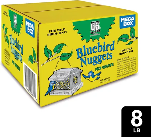 Miniatura 12 de C&S Pepitas de Sebo Azul para Aves Silvestres Mega Caja, 8 Libras